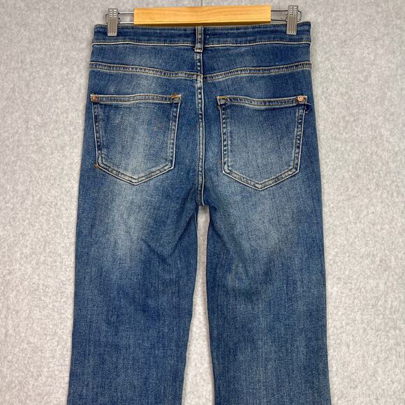 Anthropologie Pilcro Mid Wash The Icon High Rise Flare Jeans Size 25 - Picture 6 of 14